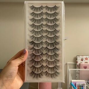 12pairs  3D lashes natural false eyelashes long
